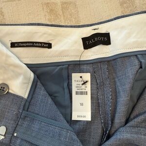 Talbots Light Blue Hampshire Ankle Pants